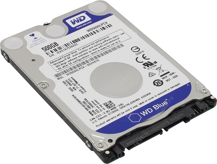 Жесткий диск 500Gb Western Digital WD5000LPCX Blue HDS258963640 - фото 5644