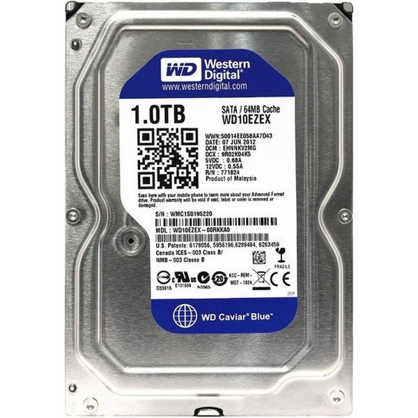 Жесткий диск 1Tb Western Digital WD10EZEX Blue HDS358963656 - фото 5736