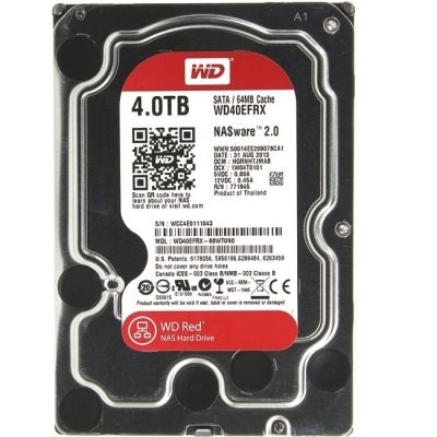 Жесткий диск 4Tb Western Digital WD40EFRX Red HDS358963682 - фото 5843