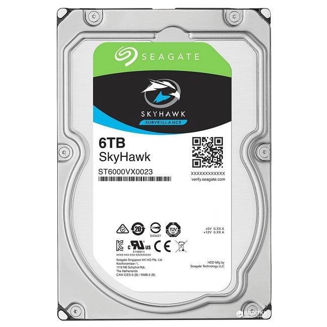 Жесткий диск 6Tb Seagate SkyHawk Surveillance HDD ST6000VX0023 HDS358963692 - фото 5862