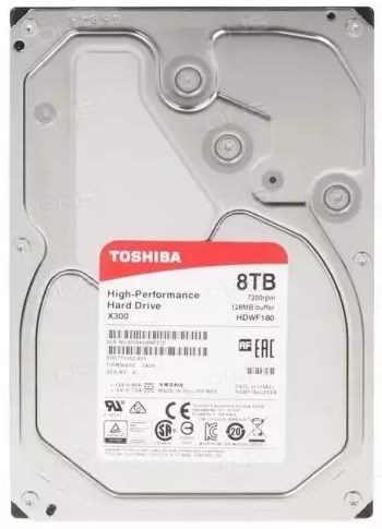 Жесткий диск 8Tb Toshiba X300 HDWF180UZSVA HDS358963699 - фото 5887