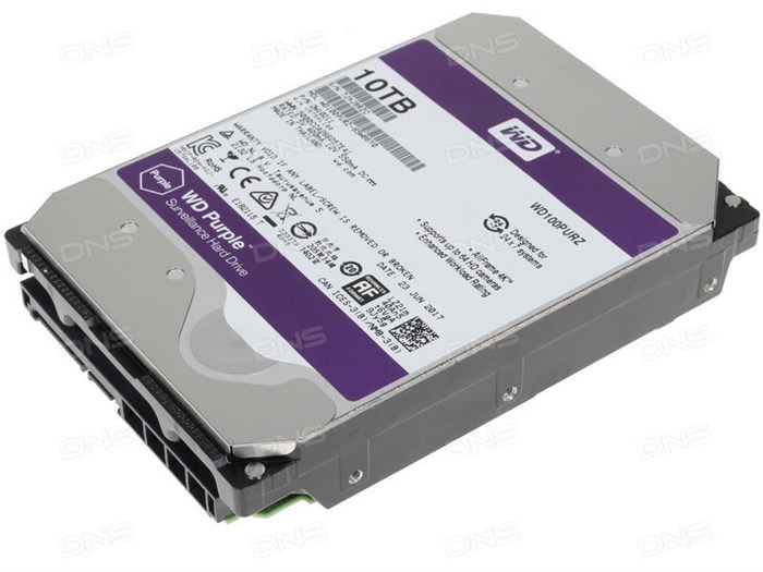 Жесткий диск 10Tb WD WD100PURZ Purple HDS358963650 - фото 5905