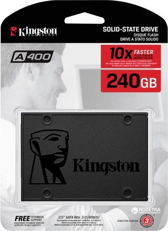 Твердотельный накопитель SSD 240Gb Kingston A400 SA400S37/240G SSM258963709 - фото 5929