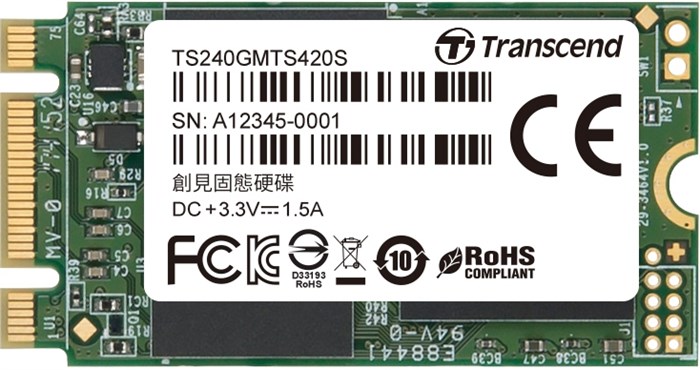 Твердотельный накопитель SSD 240Gb Transcend M.2 MTS420 (TS240GMTS420S) SSM258963731 - фото 5949