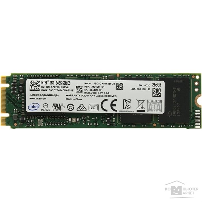 Твердотельный накопитель M.2 256Gb SSD накопитель Intel 545s Series M.2 SSDSCKKW256G8X1 4732 - фото 5957