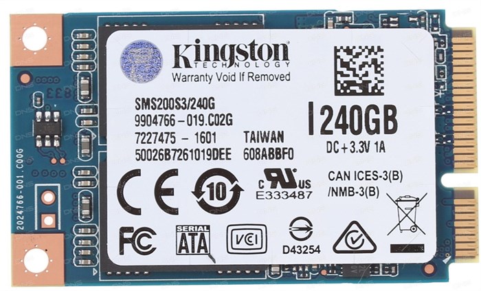 Твердотельный накопитель 240Gb mSATA Kingston mS200 (SMS200S3/240G) 4736 - фото 5982